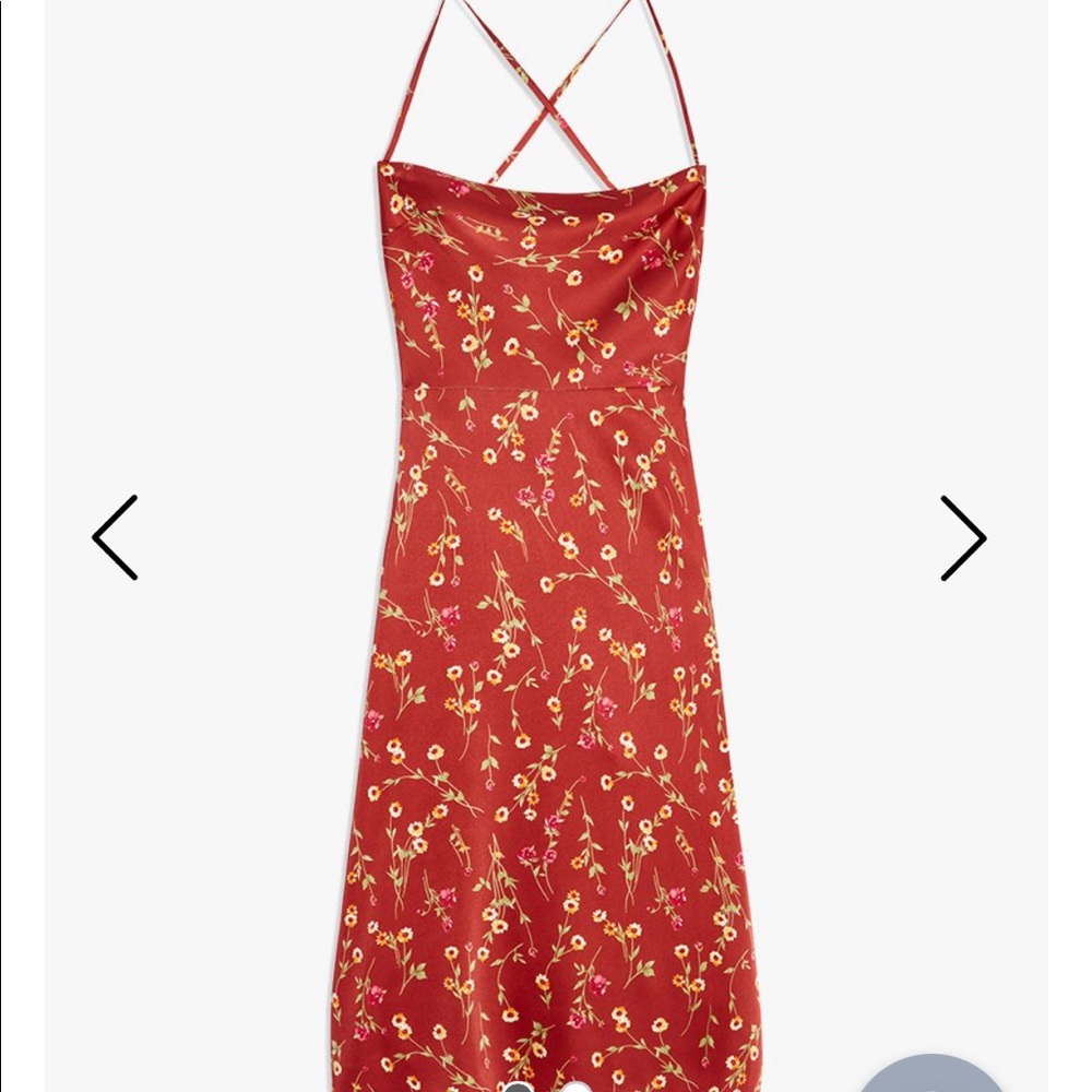 WeWoreWhat Tie Back Red Midi Dress